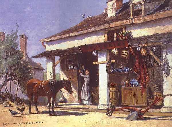 Store on the Erie Canal, 1881 Oil Painting by David Maitland Armstrong