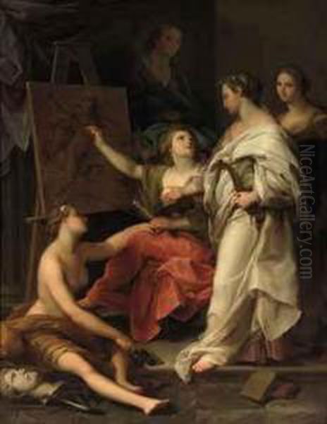 An Allegory Of Painting Oil Painting by Johann Friedrich A. Tischbein