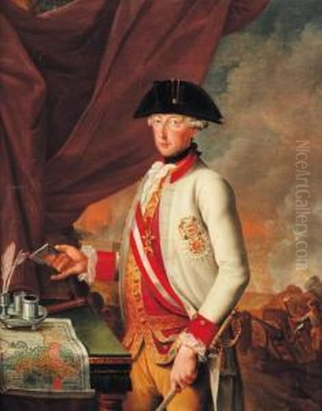 Portrait De Joseph Ii Oil Painting by Johann Heinrich The Elder Tischbein