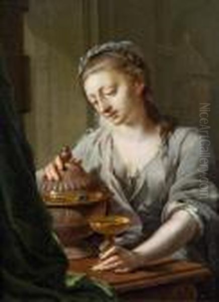 Artemisia Trauert Um Mausolos Oil Painting by Johann Heinrich The Elder Tischbein