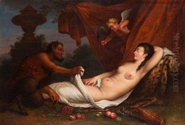 Nymphe Et Satyre Oil Painting by Johann Heinrich Ii Tischbein