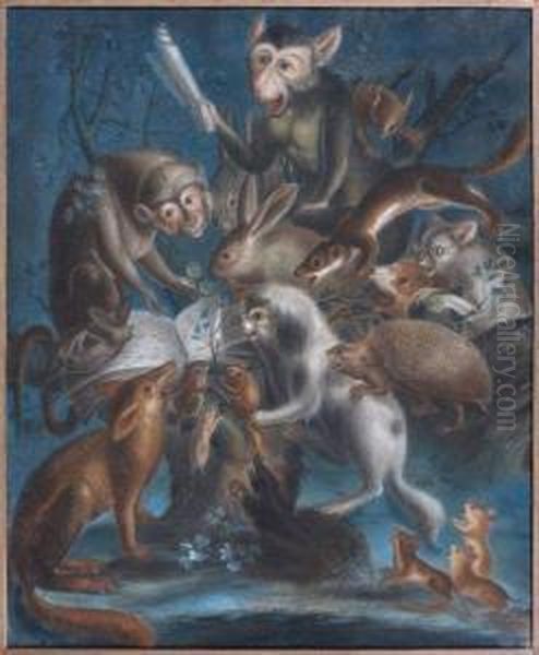 Le Concert Des Animaux Oil Painting by Johann Heinrich Wilhelm Tischbein I