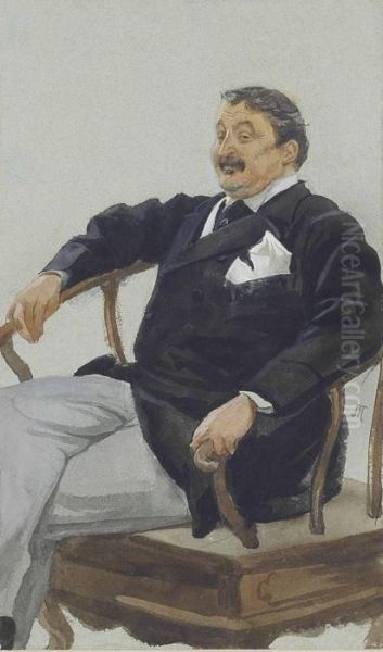 'the Queen's Landlord': Portrait Of Colonel James Farquharson Of Invercauld Oil Painting by James Jacques Joseph Tissot