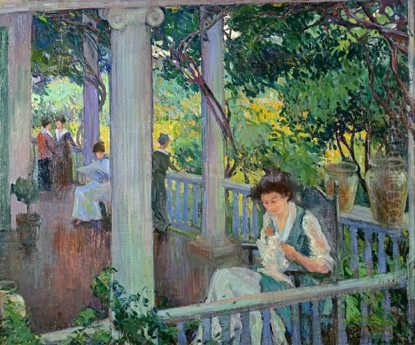 The Park Bench Oil Painting by Mary Bradish Titcomb