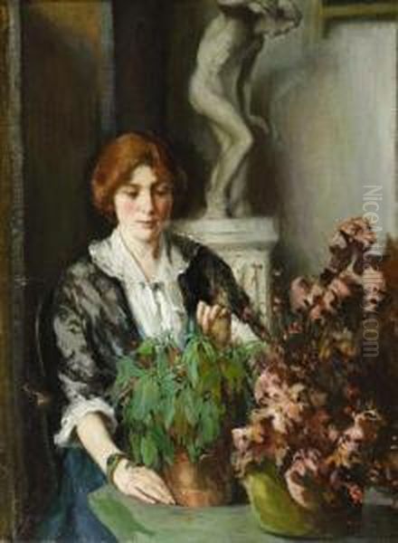 The Flower Arranger Oil Painting by Mary Bradish Titcomb