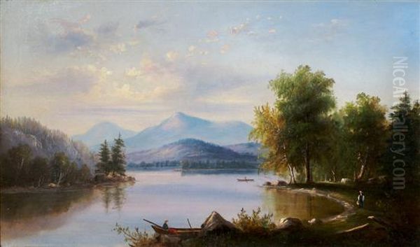 New Hampshire Landscape Oil Painting by William H. Titcomb