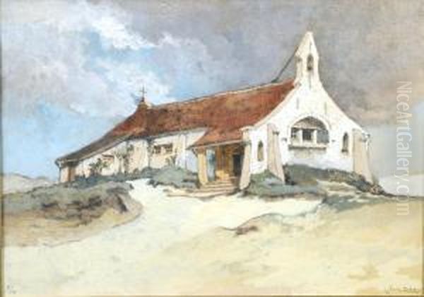 Eglise Dans Les Dunes Oil Painting by Louis Titz