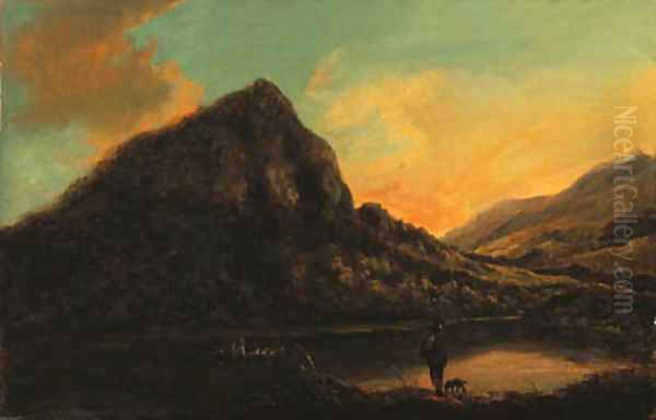 Eagle's Nest, Lower lake Killarney Oil Painting by William Ashford