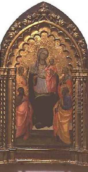 Madonna and Child with Saints 2 Oil Painting by Fra Angelico (Guido di Pietro)