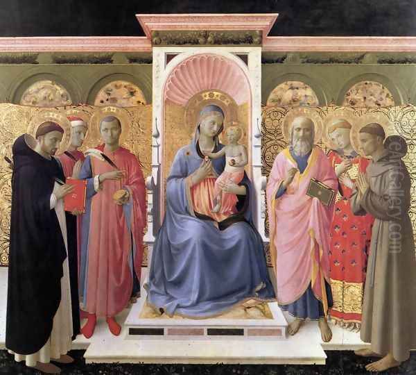 Annalena Altarpiece Oil Painting by Fra Angelico (Guido di Pietro)