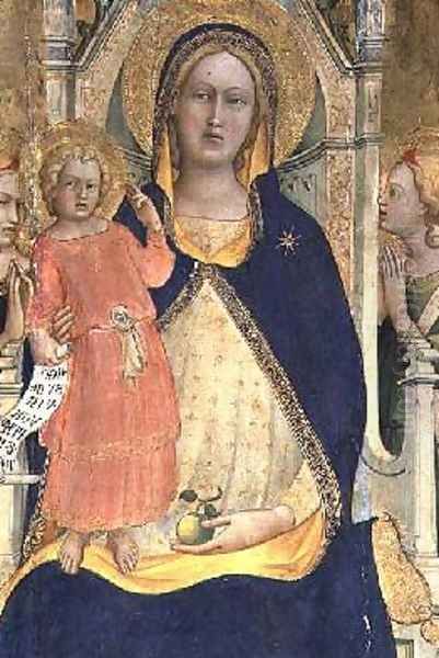 Madonna and Child enthroned with Saints Oil Painting by Fra Angelico (Guido di Pietro)