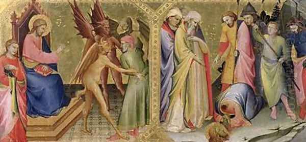 St James and Hermogenes and The Martyrdom of St James Oil Painting by Fra Angelico (Guido di Pietro)