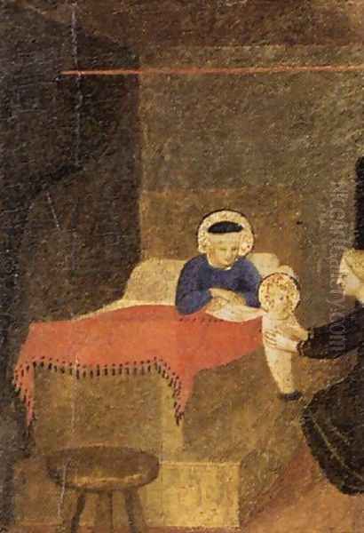 Birth of the Virgin Oil Painting by Fra Angelico (Guido di Pietro)