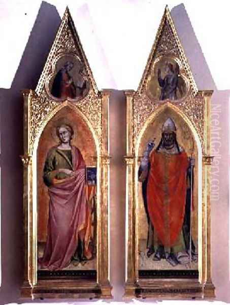 St Catherine and St Callixtus Oil Painting by Fra Angelico (Guido di Pietro)