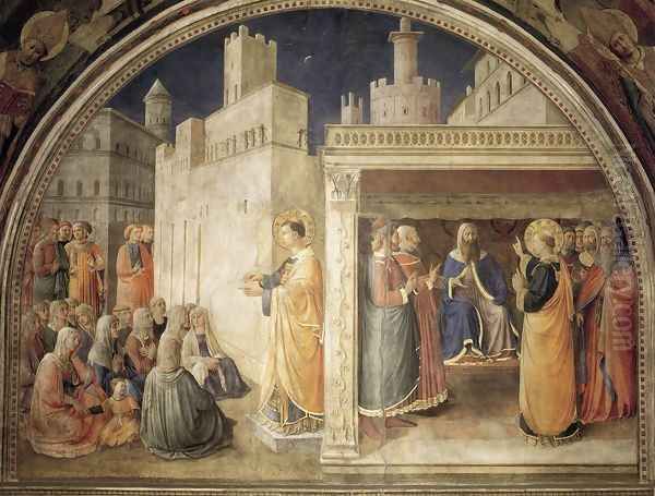 Lunette of the north wall Oil Painting by Fra Angelico (Guido di Pietro)