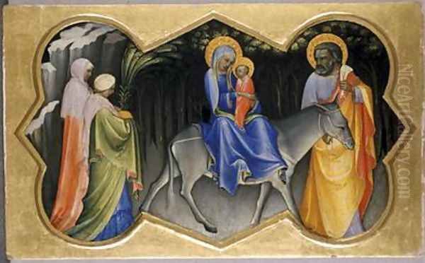 The Flight into Egypt 1405 Oil Painting by Fra Angelico (Guido di Pietro)