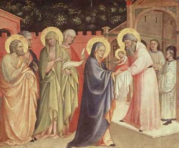 The Presentation in the Temple Oil Painting by Fra Angelico (Guido di Pietro)