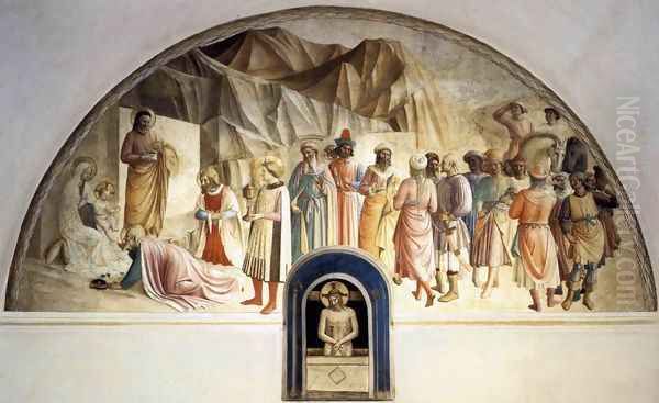 Adoration of the Kings Oil Painting by Fra Angelico (Guido di Pietro)