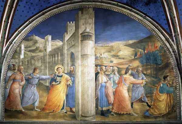 Lunette of the east wall Oil Painting by Fra Angelico (Guido di Pietro)