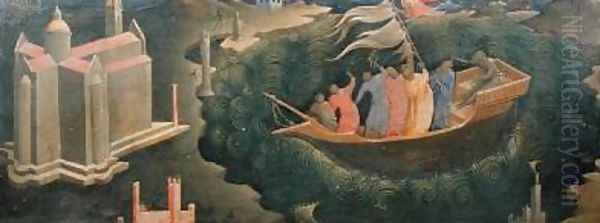 St Nicholas of Myra Calming the Storm Oil Painting by Fra Angelico (Guido di Pietro)