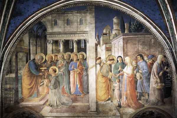 Lunette of the west wall Oil Painting by Fra Angelico (Guido di Pietro)