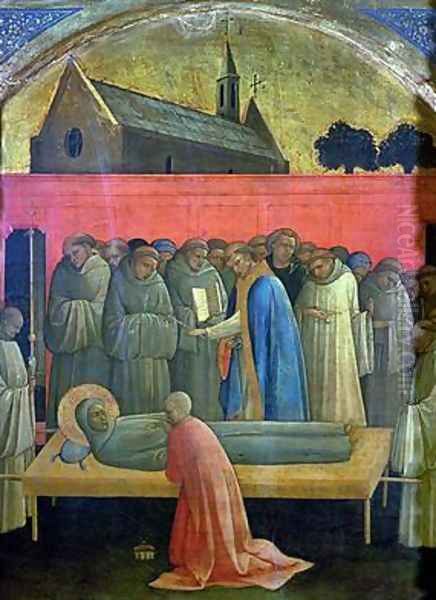 The Death of St Francis Oil Painting by Fra Angelico (Guido di Pietro)