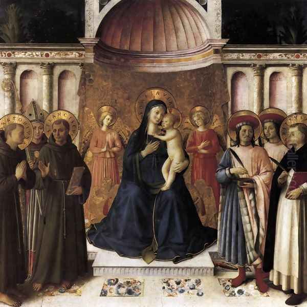 Bosco ai Frati Altarpiece Oil Painting by Fra Angelico (Guido di Pietro)