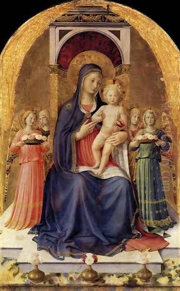 Perugia Altarpiece (central panel) Oil Painting by Fra Angelico (Guido di Pietro)