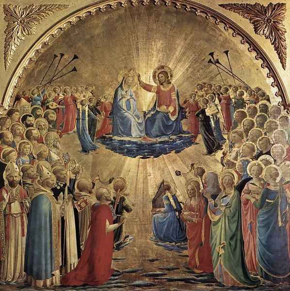 The Coronation of the Virgin 4 Oil Painting by Fra Angelico (Guido di Pietro)