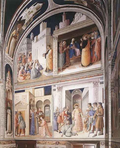 Scenes from the Lives of Sts Lawrence and Stephen Oil Painting by Fra Angelico (Guido di Pietro)