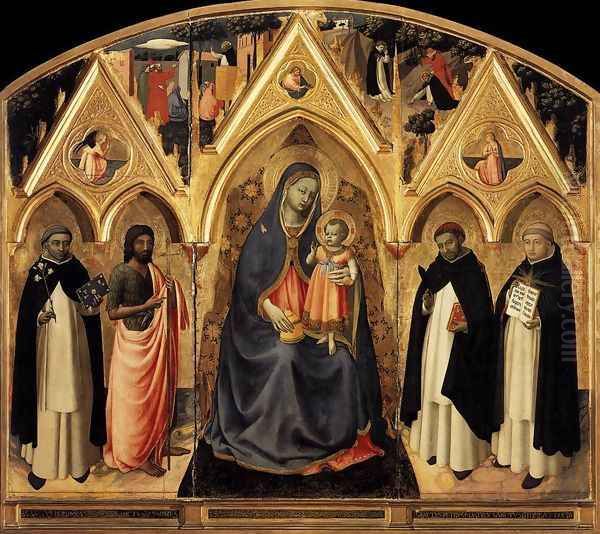 St Peter Martyr Altarpiece Oil Painting by Fra Angelico (Guido di Pietro)