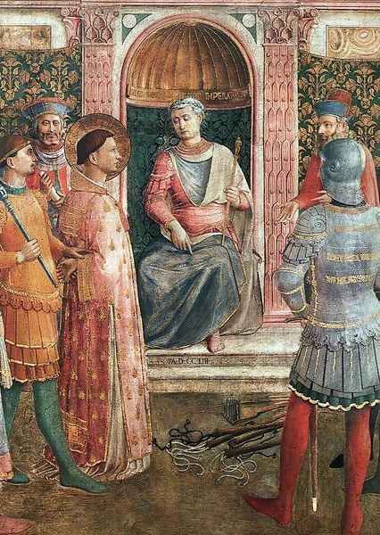 St Lawrence on Trial Oil Painting by Fra Angelico (Guido di Pietro)