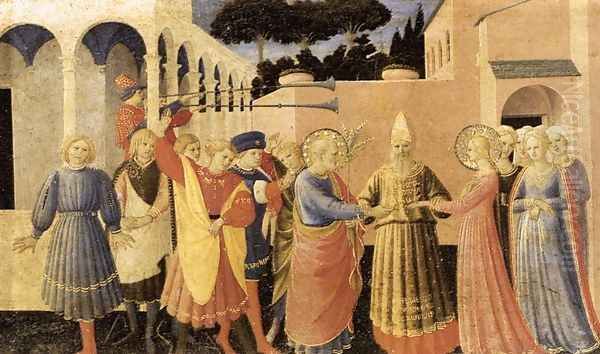 Marriage of the Virgin Oil Painting by Fra Angelico (Guido di Pietro)