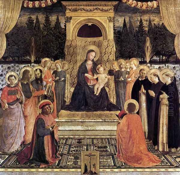 San Marco Altarpiece Oil Painting by Fra Angelico (Guido di Pietro)