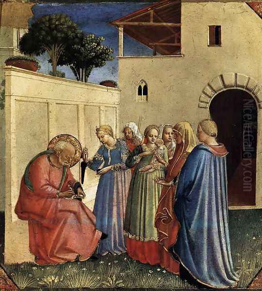 The Naming of St John the Baptist Oil Painting by Fra Angelico (Guido di Pietro)