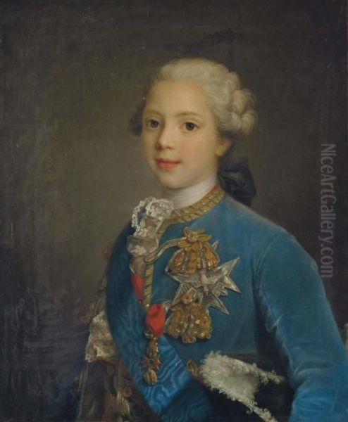 Portrait Presume De Louis-stanislas-xavier De Bourbon, Comte De Provence, Enfant Oil Painting by Louis Tocque