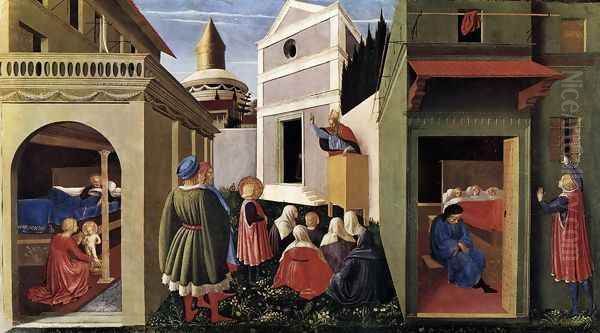 The Story of St Nicholas Oil Painting by Fra Angelico (Guido di Pietro)