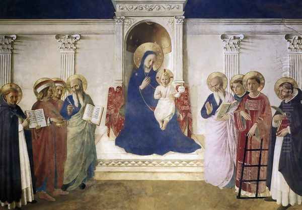 Sacra Conversazione Oil Painting by Fra Angelico (Guido di Pietro)