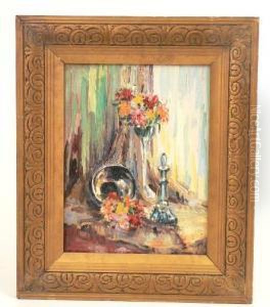 Still Life With A Decanter Oil Painting by Charles Stewart Todd