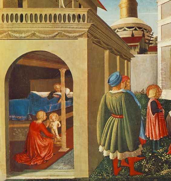 Story of St Nicholas Birth of St Nicholas Oil Painting by Fra Angelico (Guido di Pietro)