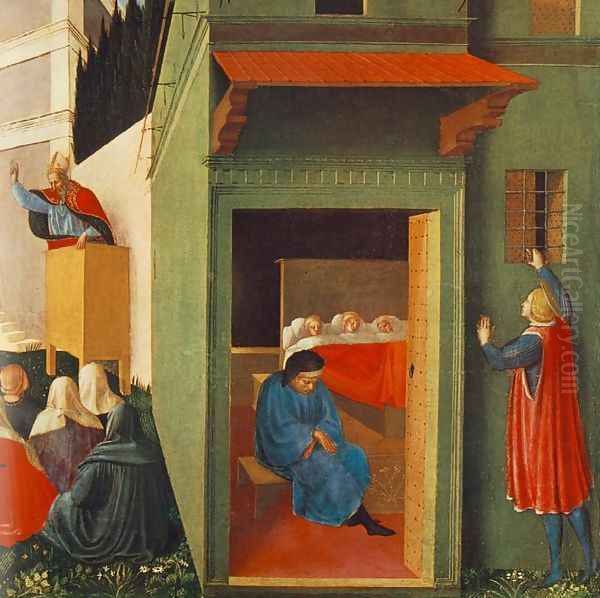 The Story of St Nicholas Giving Dowry to Three Poor Girls Oil Painting by Fra Angelico (Guido di Pietro)