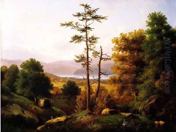 On the Hudson Oil Painting by Henry Ary