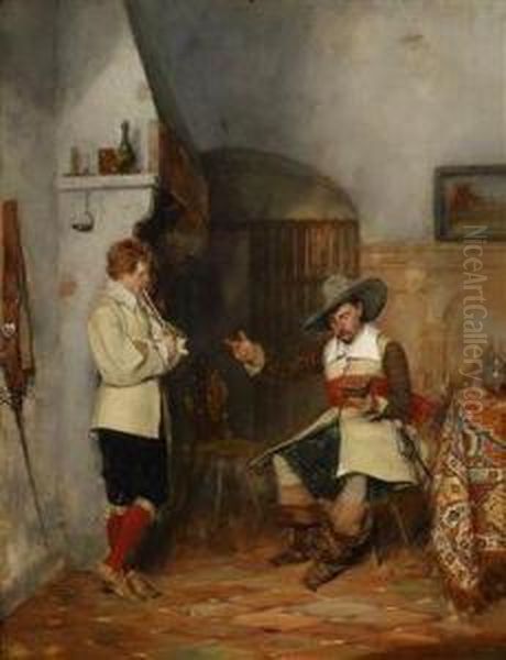 Inthe Guardroom Oil Painting by Max Todt