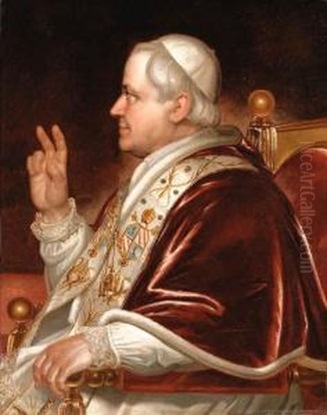 Pope Pius The Ix Oil Painting by Domenico Tojetti