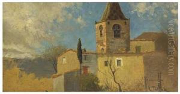 Iglesia Oil Painting by Aurelio Tolosa Y Alsina