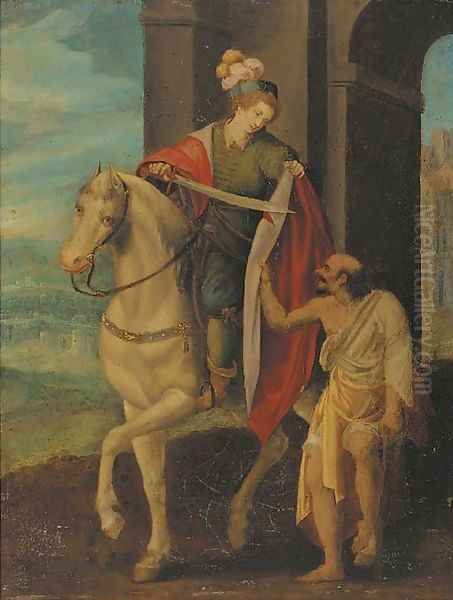 Saint Martin And The Beggar Oil Painting by Hans Von Aachen