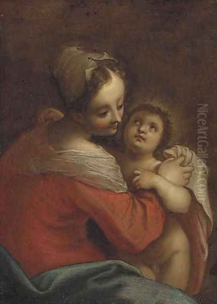 The Virgin and Child Oil Painting by Hans Von Aachen