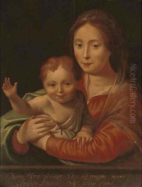 The Virgin and Child 2 Oil Painting by Hans Von Aachen