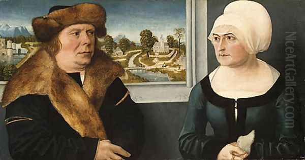 Portrait of a Man and His Wife 1512 Oil Painting by Ulrich the Elder Apt