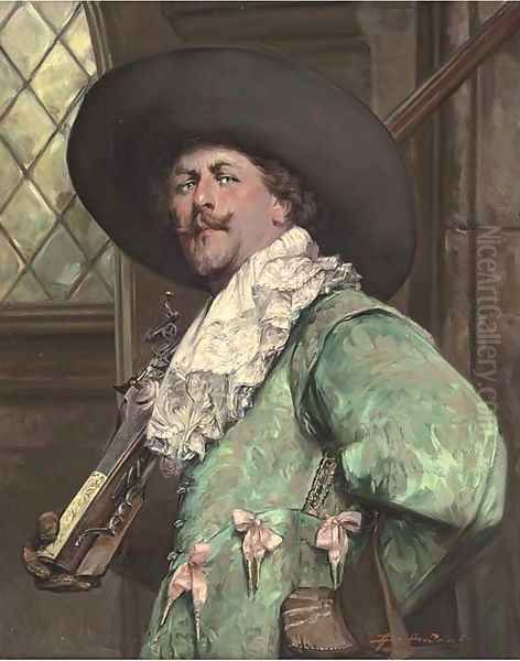 A musketeer Oil Painting by Alex De Andreis